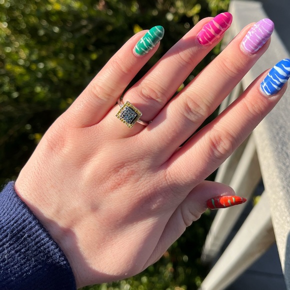 Sterling Diamond Engagement Ring - Picture 3 of 6